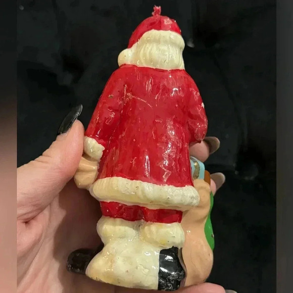 Vintage Santa Claus Christmas Candle Holiday Decor 90’s Cottagecore Country - Picture 4 of 9
